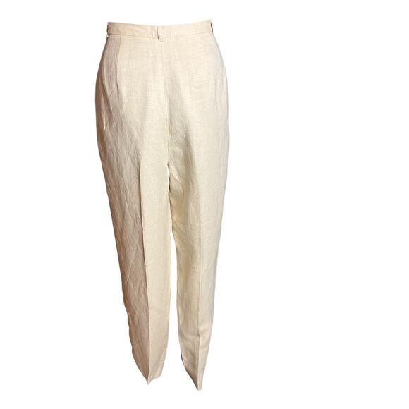 Lands’ End Linen Blend Pants Suit 10 Structured Preppy Neutral Minimalist Career - Picture 7 of 8